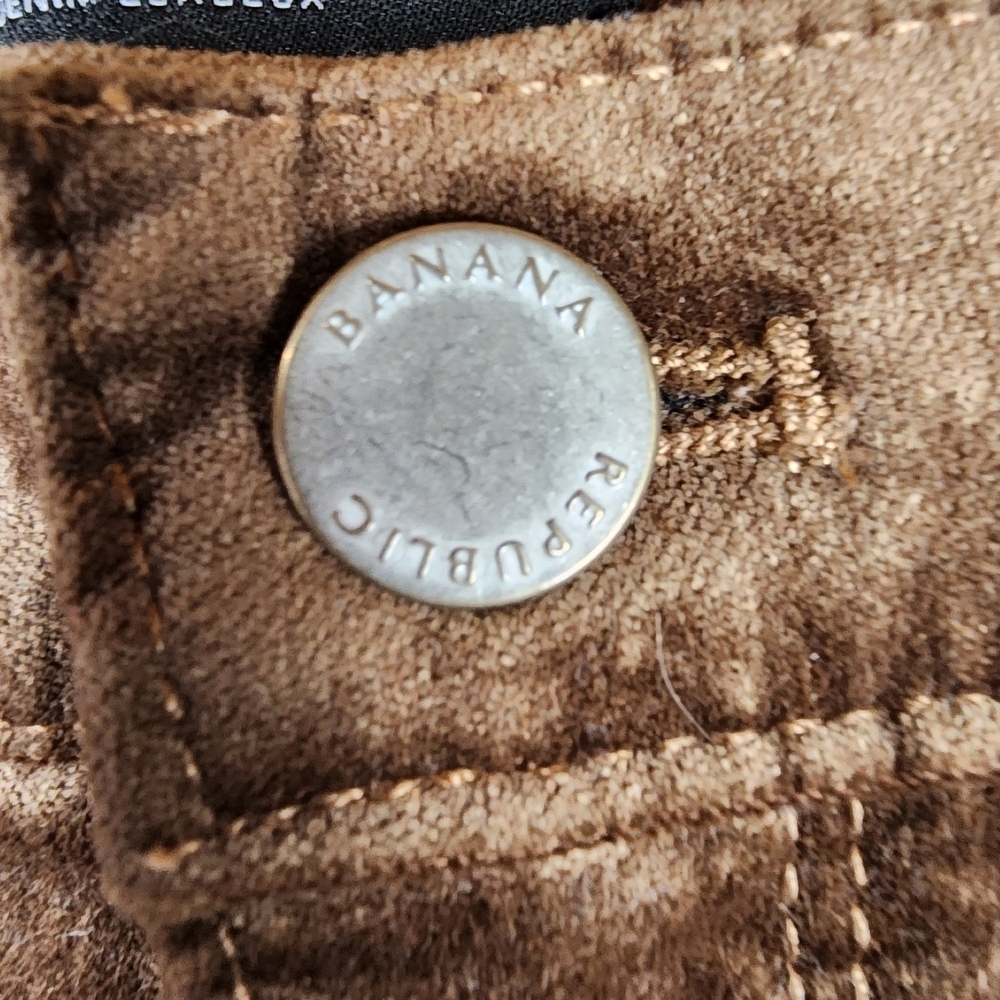Banana Republic High Rise Velvet Flare Jean Coconut Brown Size 31L Preppy Boho - Picture 9 of 16